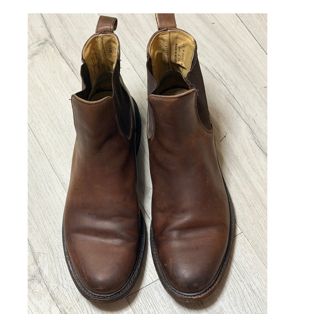 Frye Chelsea Boots Mens 11 B Dark Brown Leather Pull On Ankle Boots